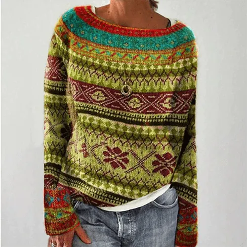 Calista | Pull Chic à Motifs Raffiné