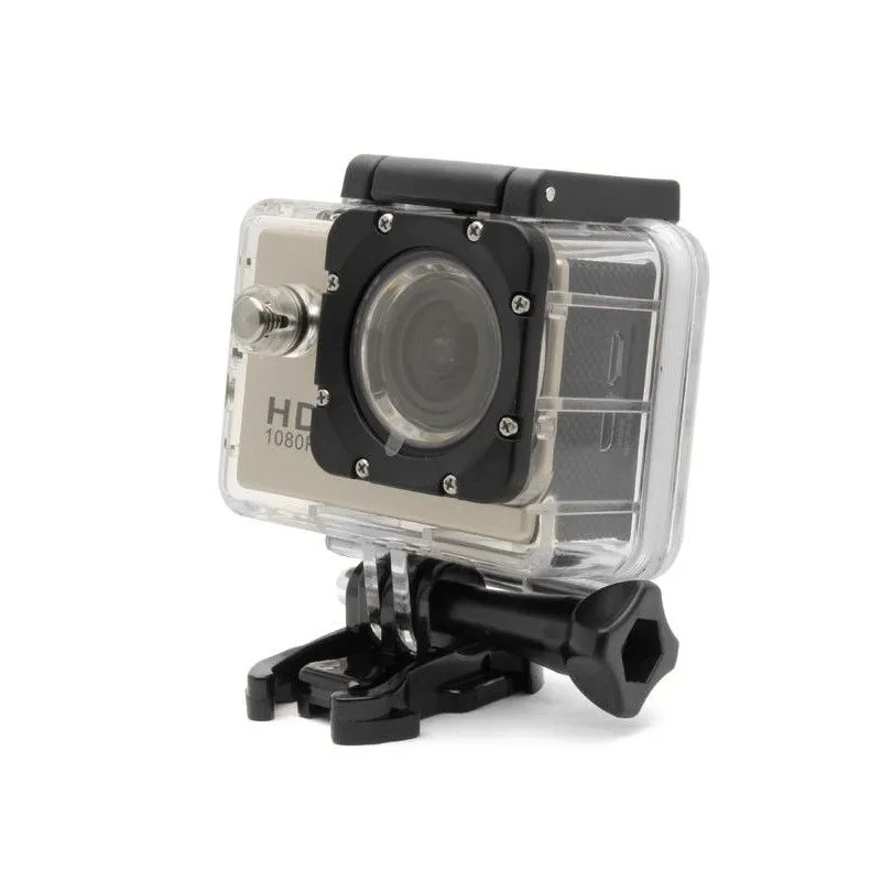 Caméra sport étanche 30m action Full HD 1080p 12MP Or 8Go