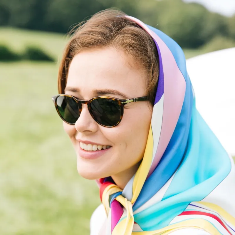 Carré en twill imprimé - SOIXANTE HUIT