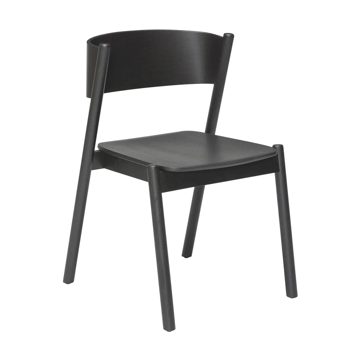 Chaise de salle en manger en bois 55x51xh80cmOblique