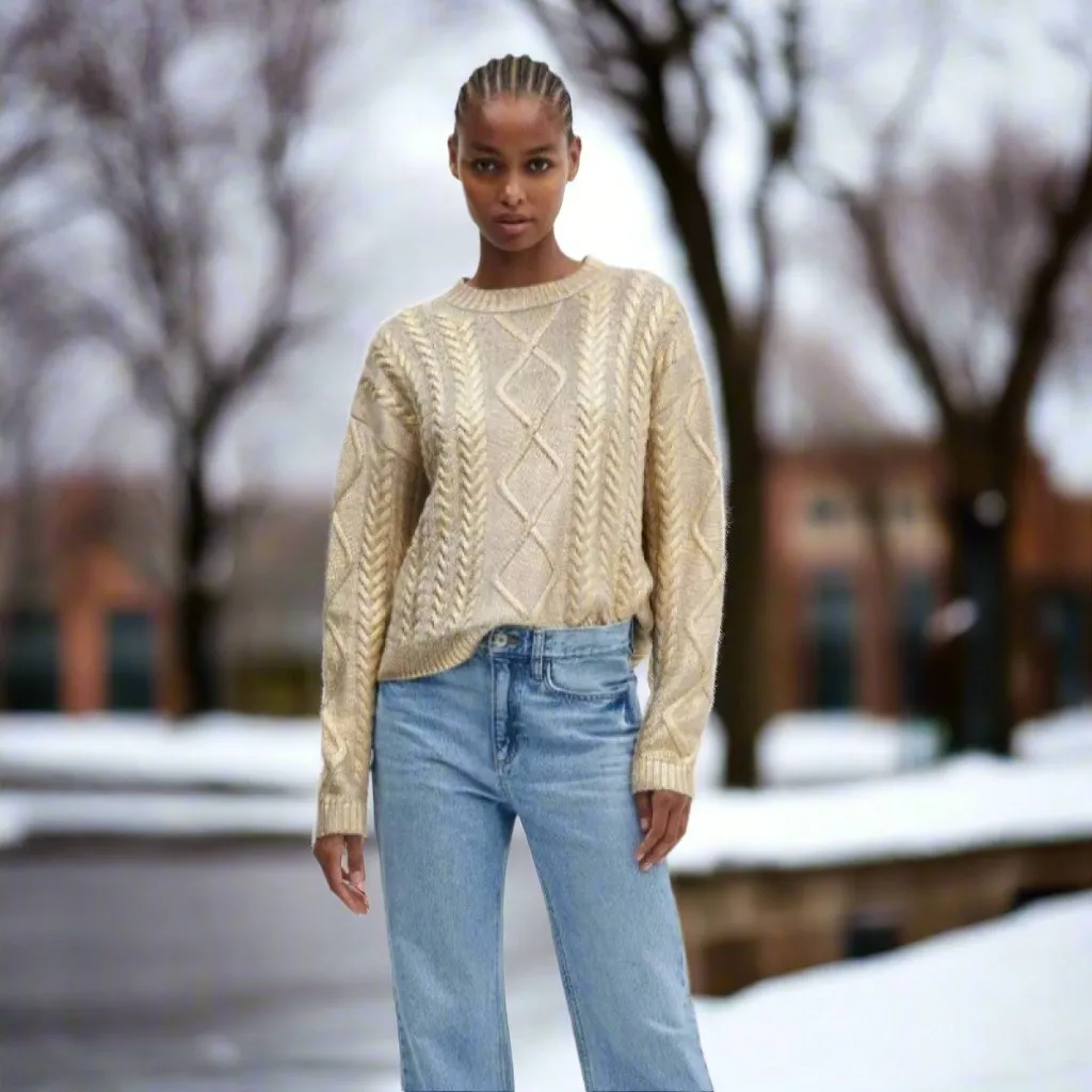 Deonne - Pull ample en maille texturée à motif