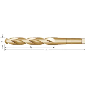 Dormer 209CO17/32 Foret à métal à tige conique mt #2 17/32" x 4-5/8" x 8-1/2" acier haute vitesse /