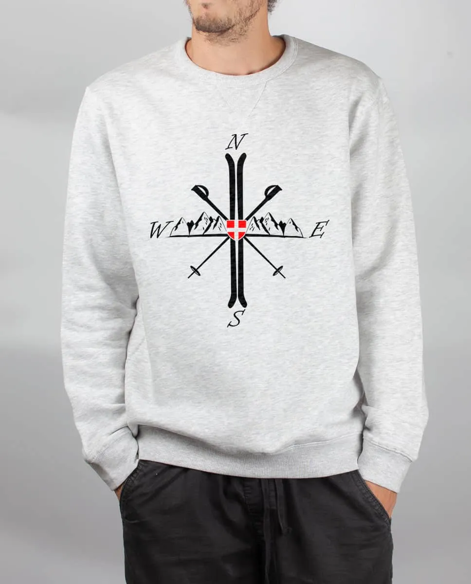Les Savoyards - PULL HOMME : MONTAGNE SKI BOUSSOLE