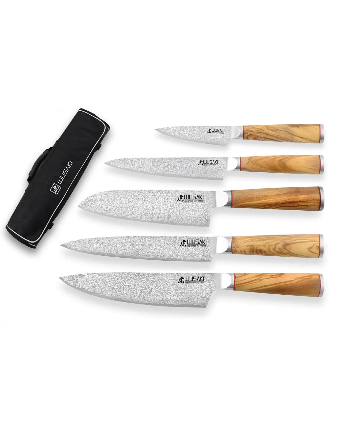 Mallette 5 couteaux de cuisine inox Wusaki Fujiko VG10
