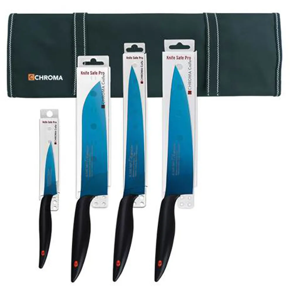 Mallette de Couteaux 9 Pièces TITANIUM BLEU