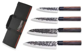 Mallette du cuisinier 4 couteaux forgés main 3 Claveles Osaka