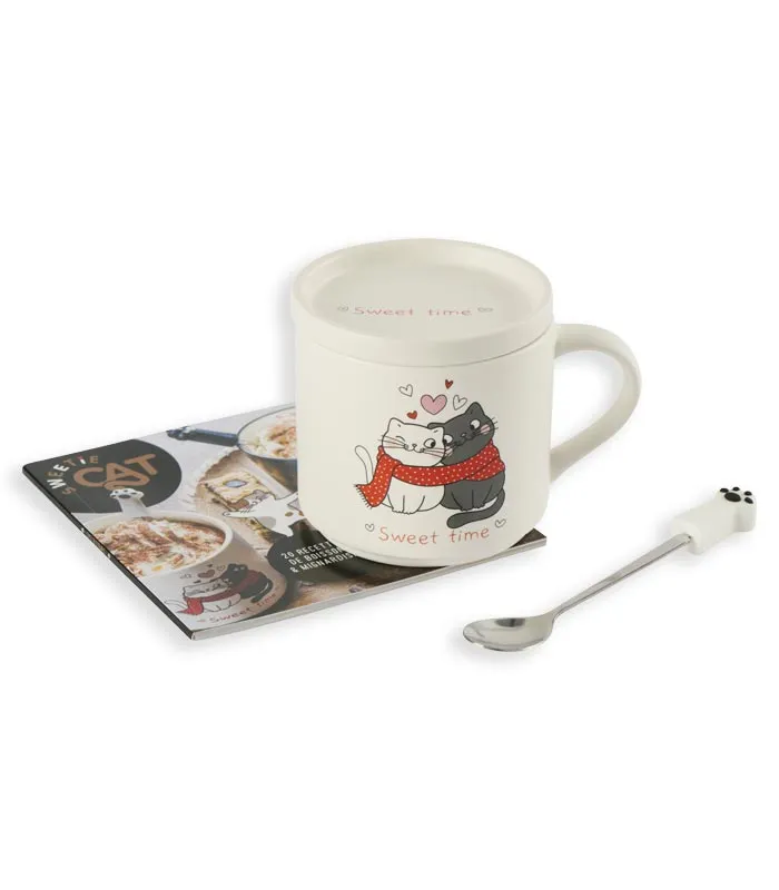 Mug blanc chats sweet time