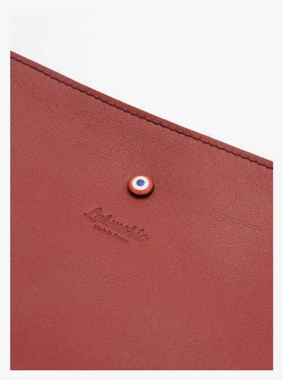 Pochette en cuir rouge - Élysée x Larmorie