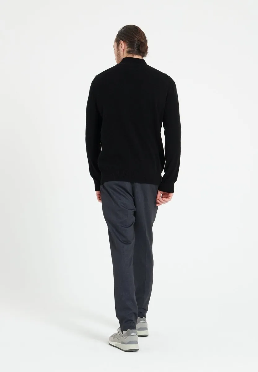 Pull col V cachemire noir homme - LUKE 4