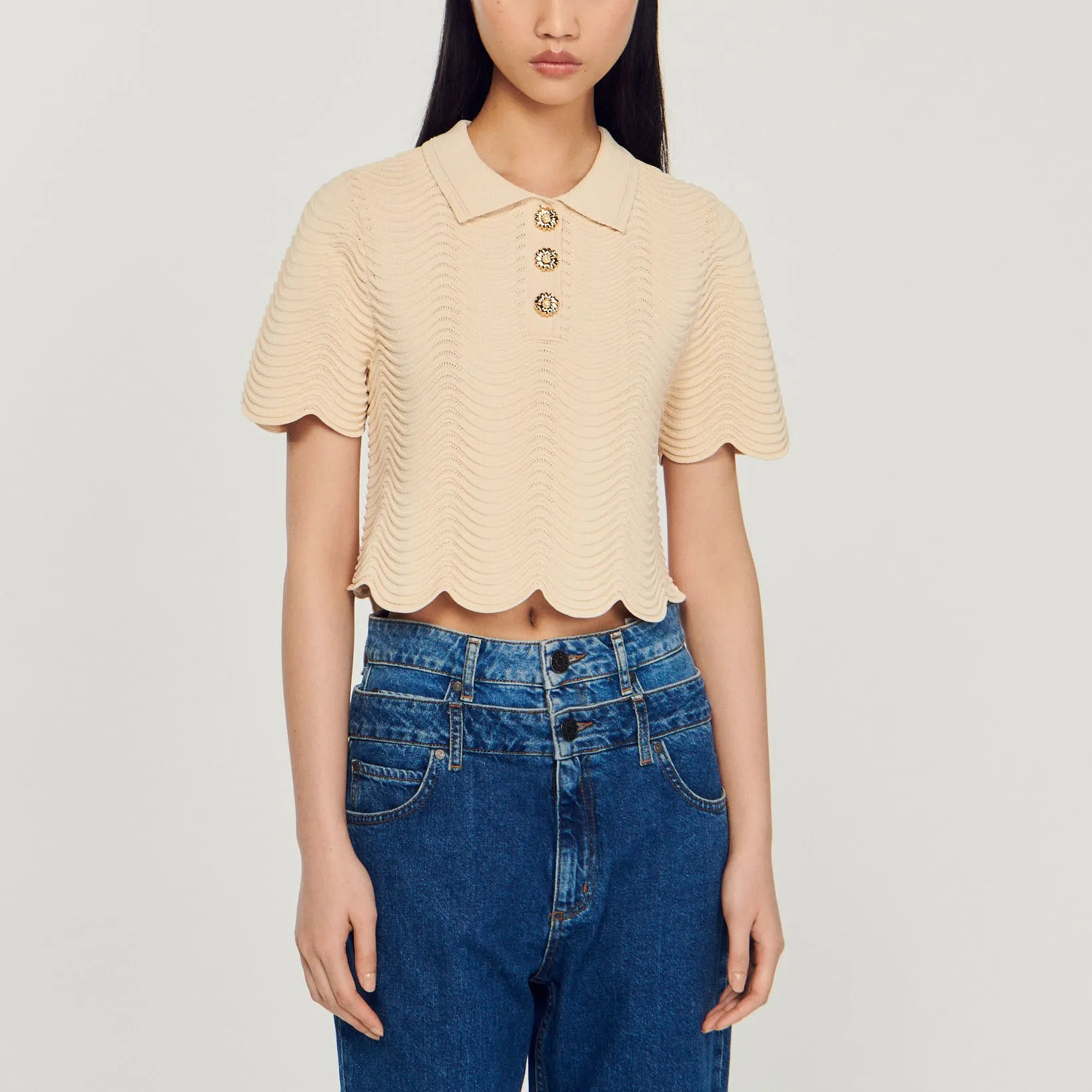 Pull court en maille