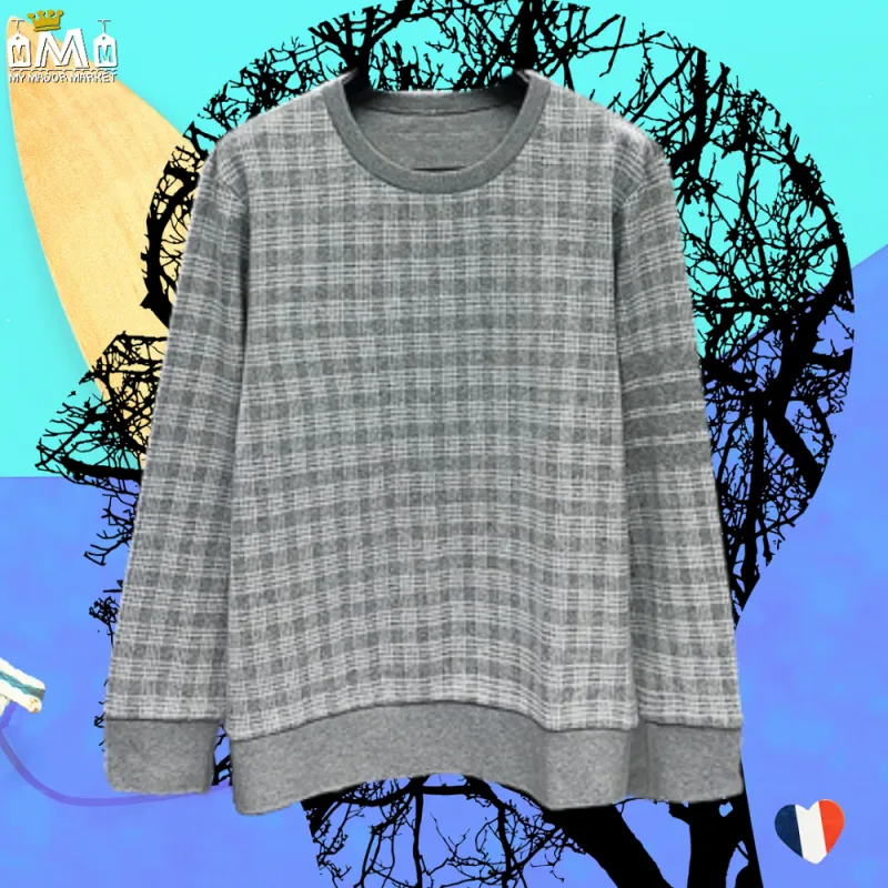 PULL HOMME - PUR COTON & PIED DE POULE