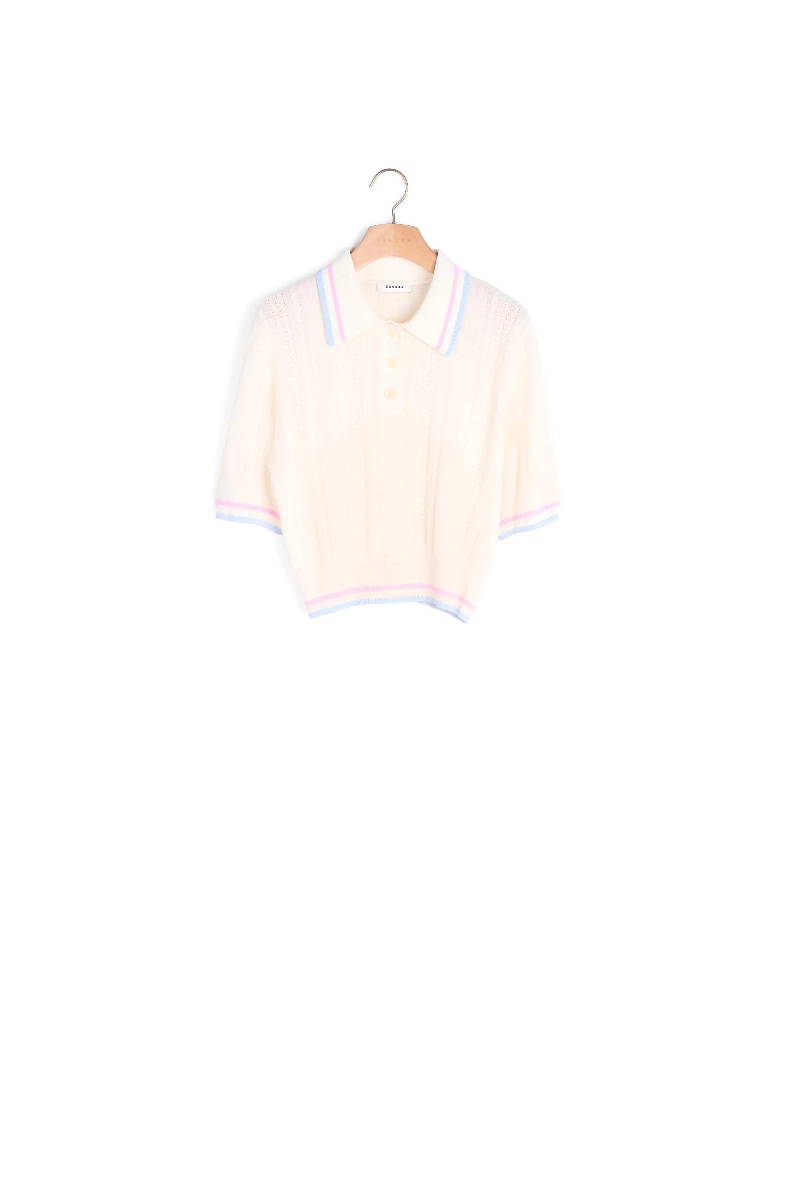 Pull polo en maille