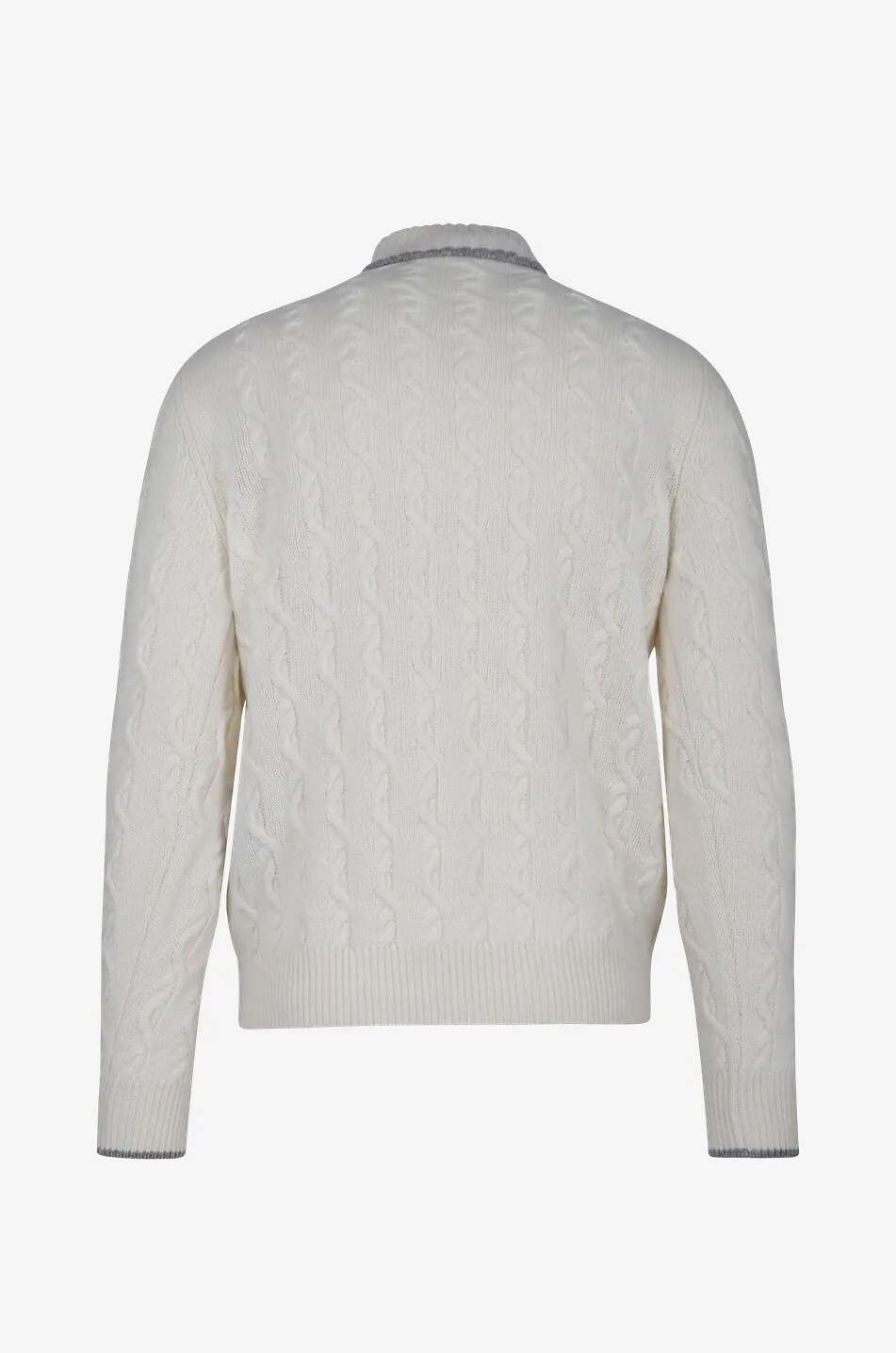 Pull torsadé à col roulé en cachemire