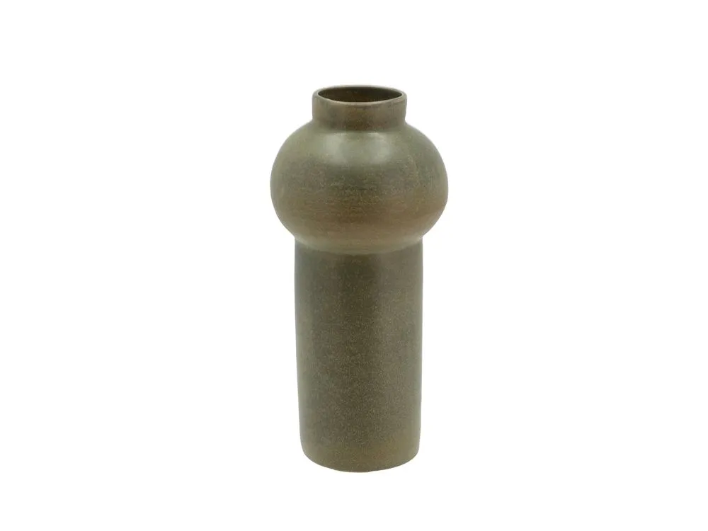 Rost vase 14x30cm green sandstone