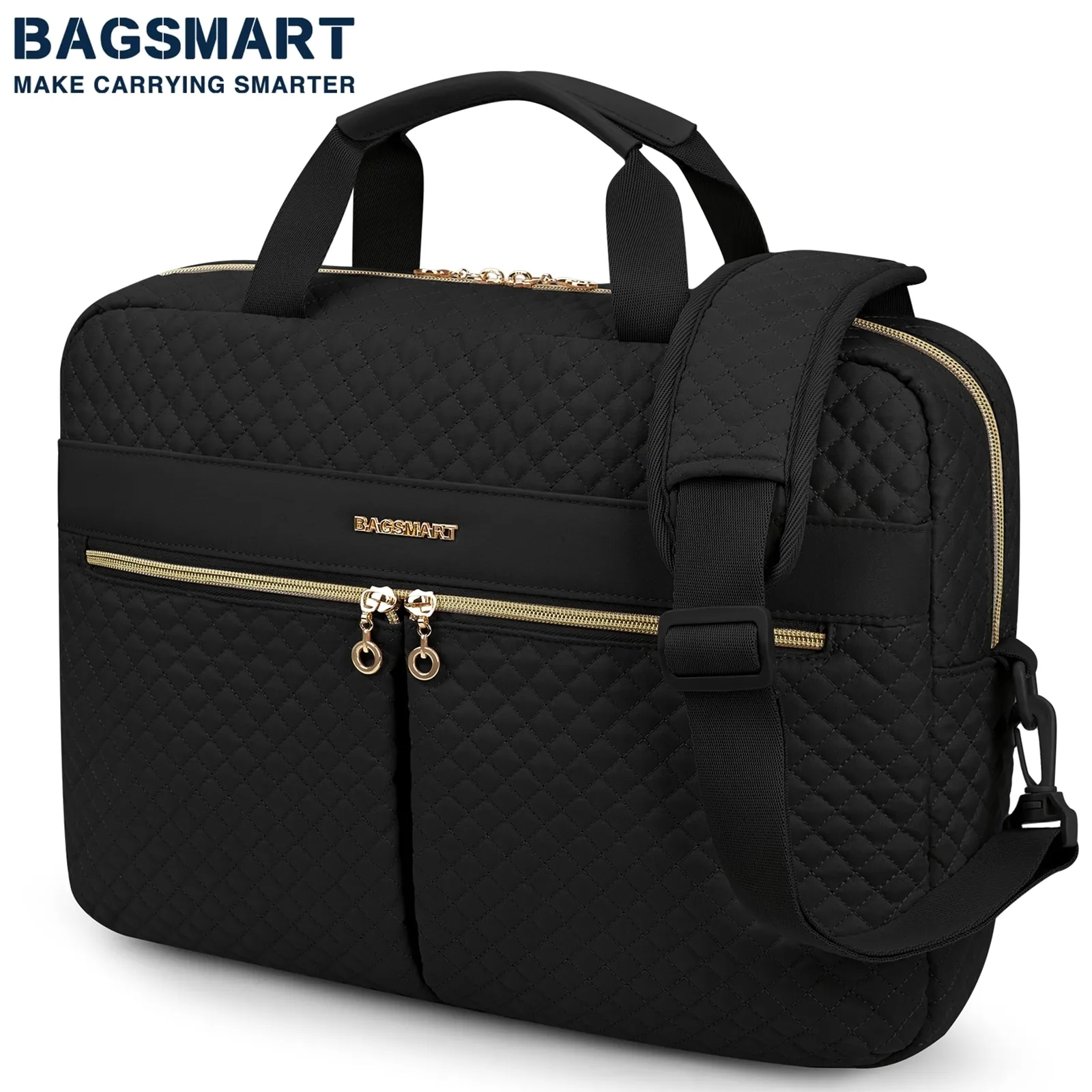 Sac à main BAGSMART pour ordinateur portable 15.6 pouces, grande mallette pour ordinateur portable, mallette à bandoulière, poch