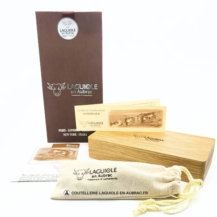 Sommelier Laguiole en Véritable Os de Chameau Coloré Pourpre