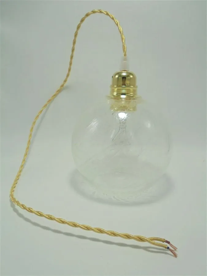 Suspension en verre bullé