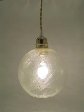 Suspension en verre bullé