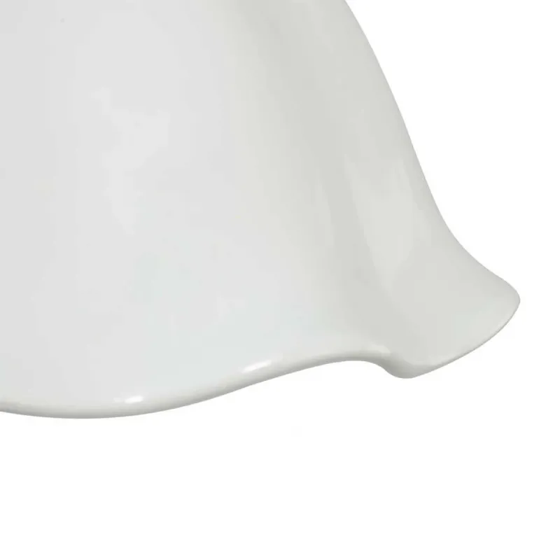 Suspension fleur en céramique blanche