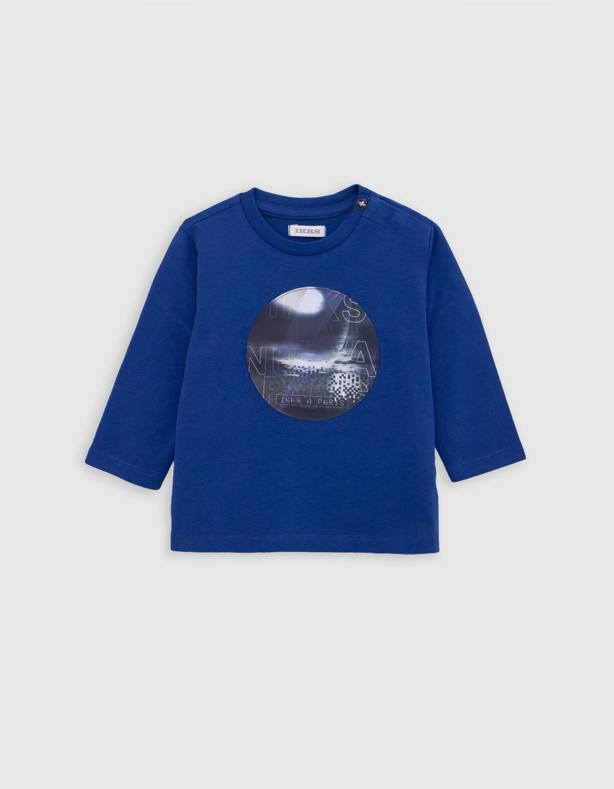 T-shirt coton bio bleu visuel lenticulaire bébé garçon